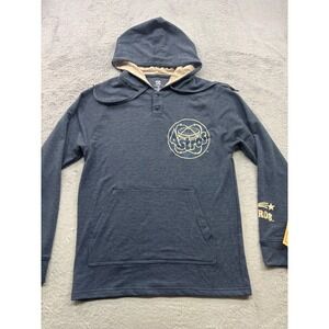 Houston Astros Cooperstown Collection Henley Hoodie Navy Blue Mens Small NWT